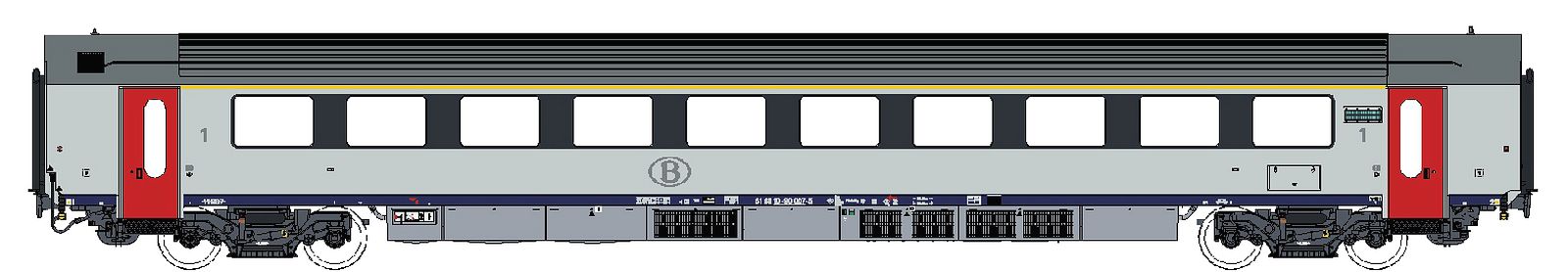 LS Models 93552AC Personenwagen I11 1.Kl. SNCB Ep.V 1:87 Spur H0 AC