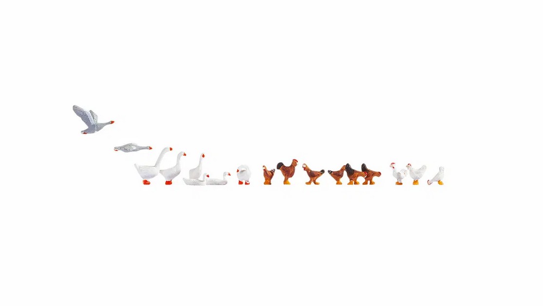 Noch 15772 Hühner und Gänse 1:87 Spur H0 NEU OVP Tiere Figuren