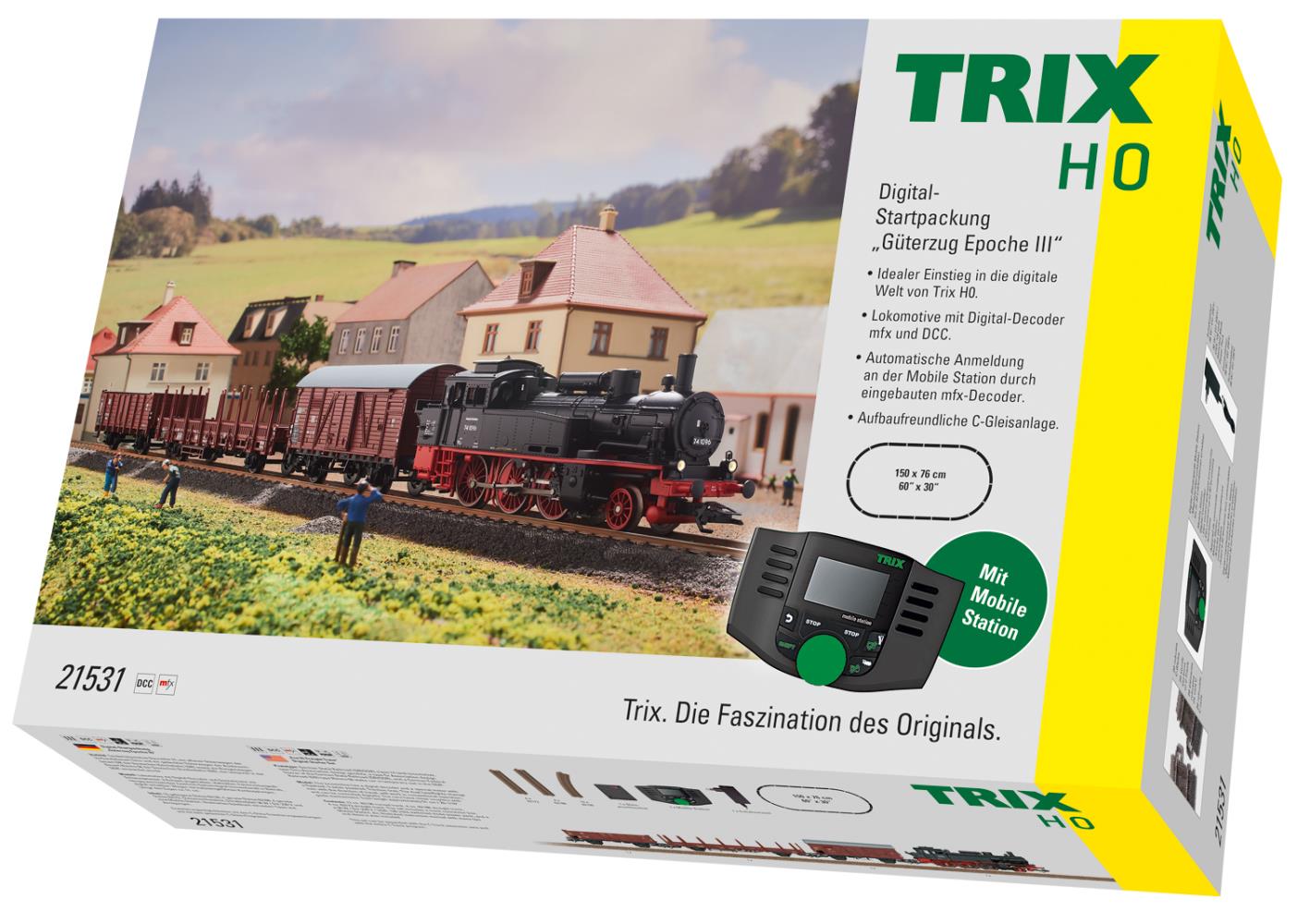 Trix 21531 Digital-Startpackung Güterzug Epoche III 1:87 Spur H0