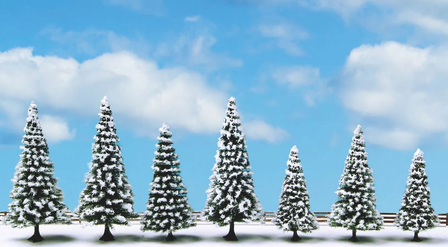 Noch 25087 Schneetannen 7  Stück  ca. 8 - 12 cm hoch Neu OVP