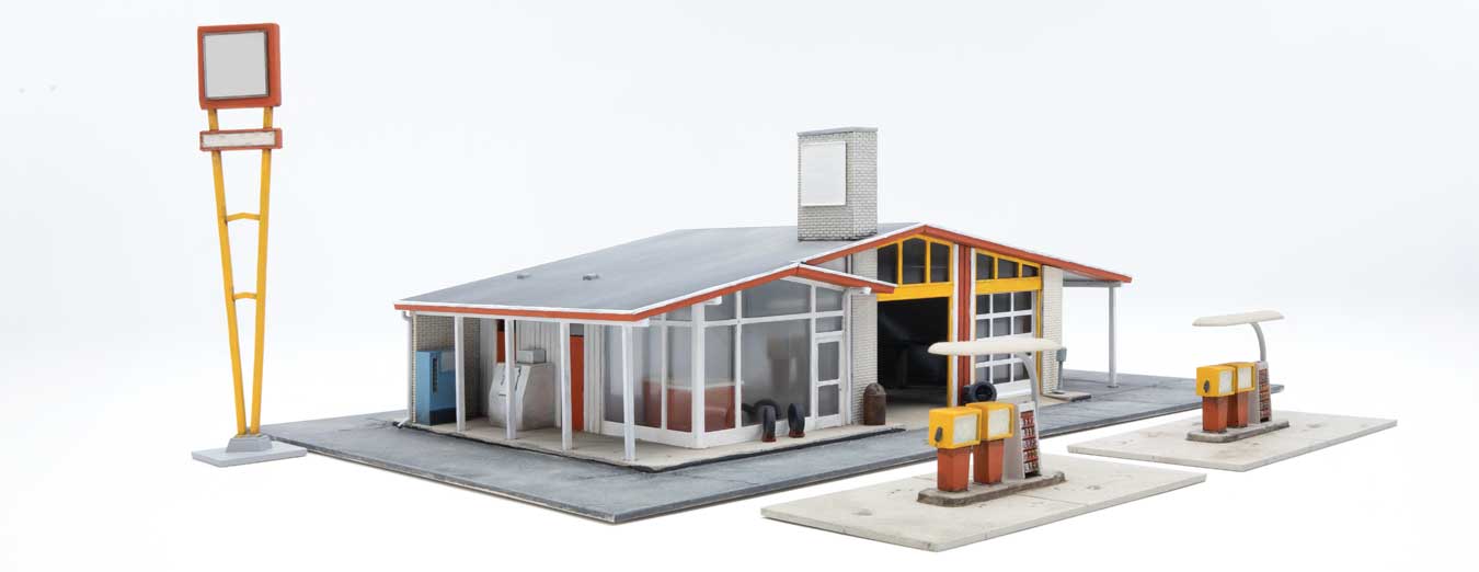 Walthers 933-3541 Historische Tankstelle 1:87 Spur H0 Bausatz Neu OVP