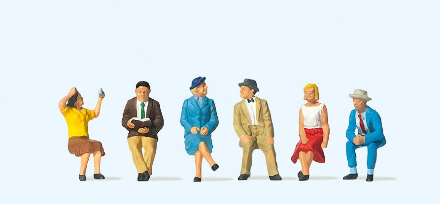 Preiser 10021 Sitzende Personen 1:87 Spur H0 Neu OVP Figuren
