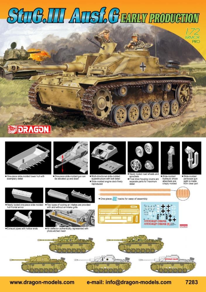 Dragon 7283 StuG.III Ausf.G Early Production 1:72 Bausatz Neu OVP