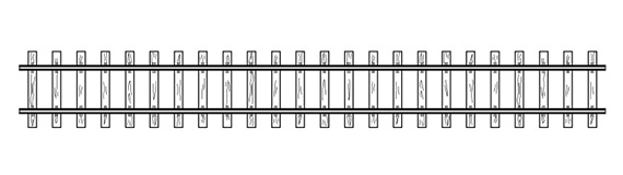 Bemo 4294037 gerades Gleis, 166 mm Spur H0m  Code 70