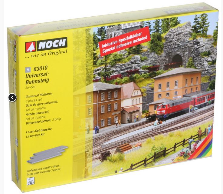 Noch 63010 Universal Bahnsteig 3er Set