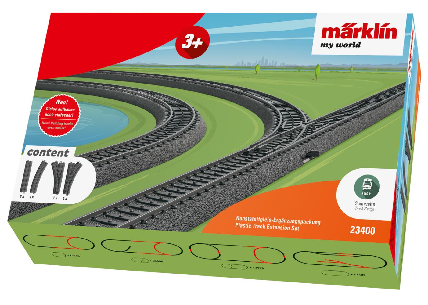Märklin 23400 my world Kunststoffgleis-Ergänzungspackung Spur H0
