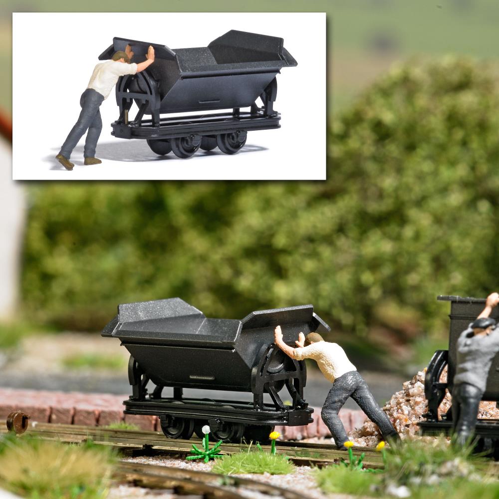 Busch 12450 Action Set: Lore schieben 1:87 Spur H0f Neu OVP