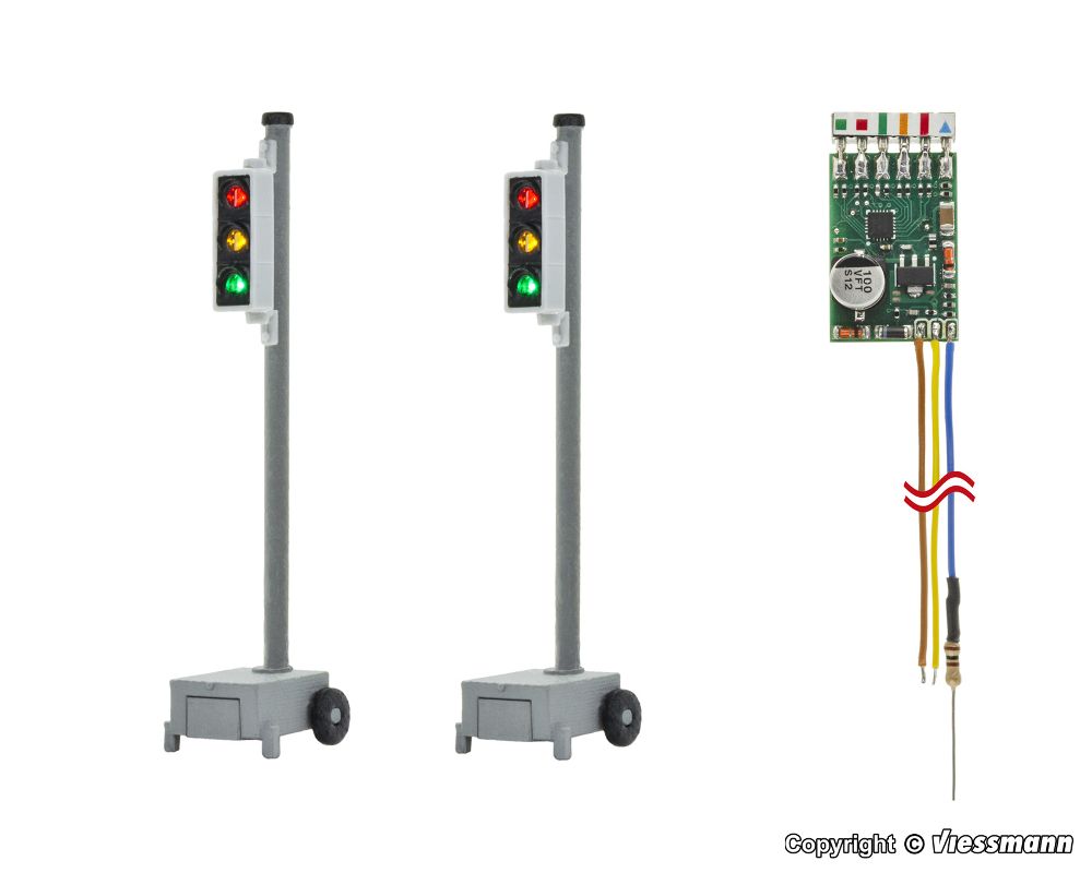 Viessmann 5099 Baustellen- /Verkehrsampel, 2 Stück 1:87 Spur H0 NEU