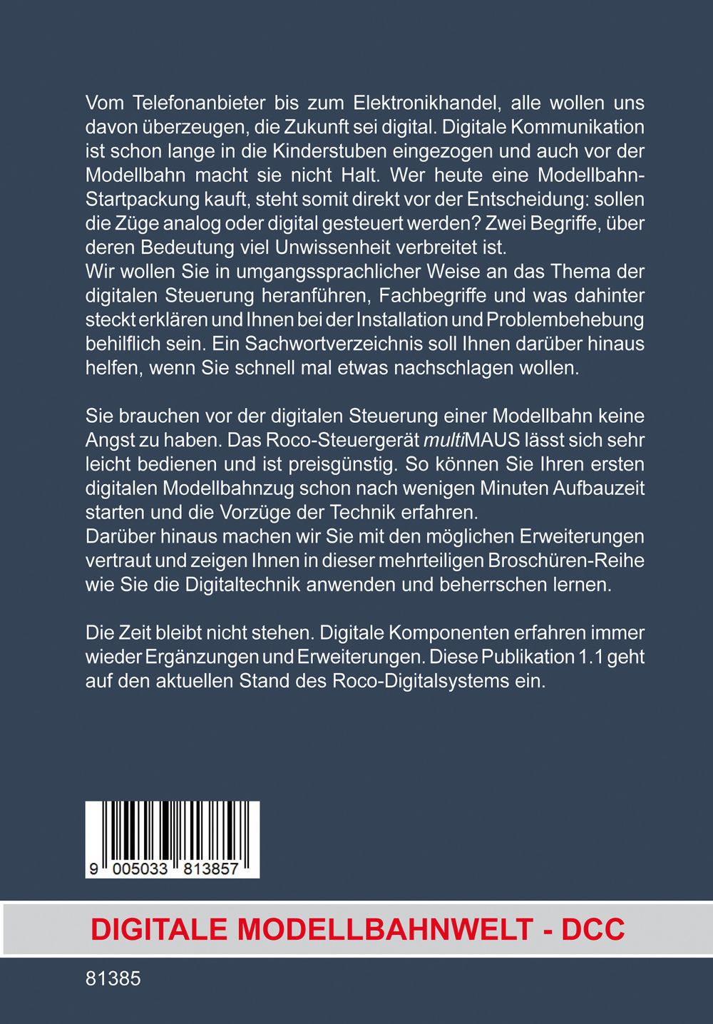 Roco 81385 Handbuch: Digital für Einsteiger Band 1.1 Neu