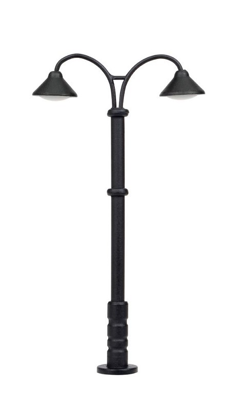 Viessmann 6409 N Bahnsteigleuchte Baden-Baden, doppelt,2 LEDs warmweiß