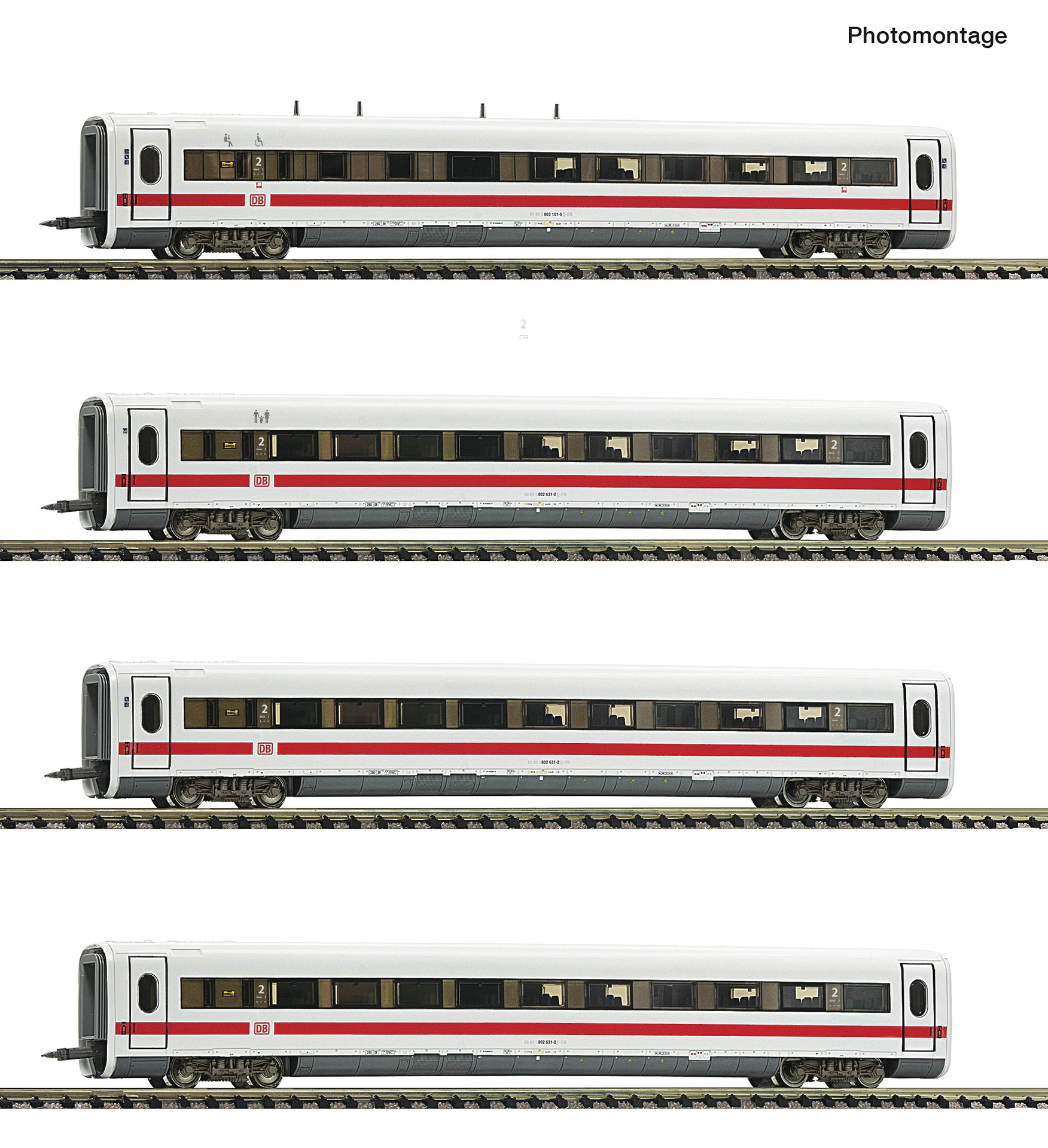 Fleischmann 7760013 4-tlg. Set: Ergänzungswagen ICE