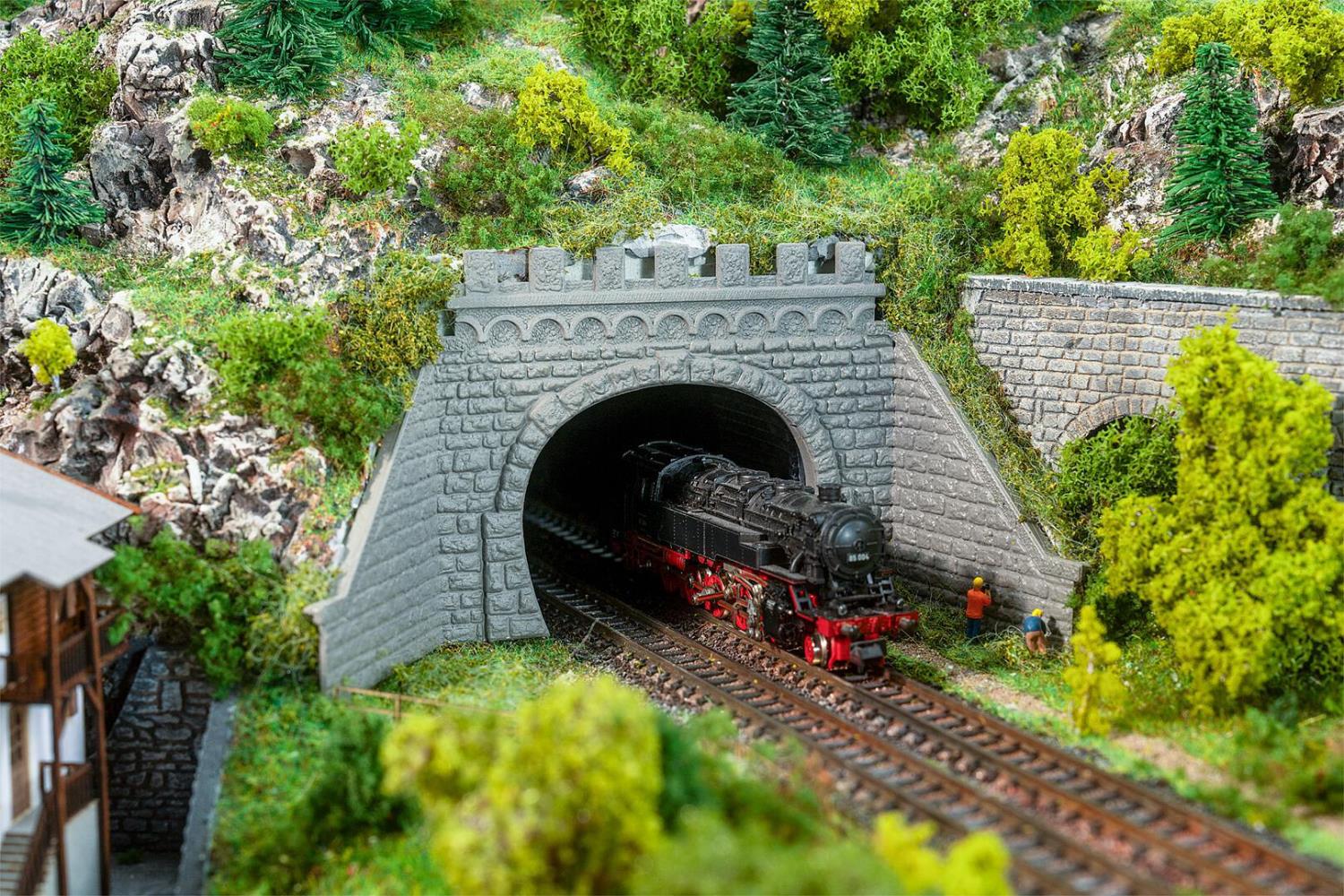 Faller 272588 2 Tunnelportale 2-gleisig 1:160 Spur N Neu OVP