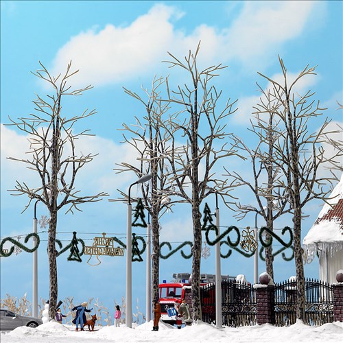 Busch 6158 4 winterliche Platanen 165 mm hoch 1:87 Spur H0 NEU