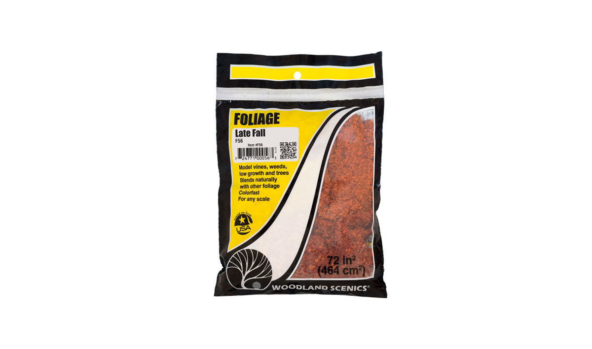 Woodland Scenics F56 Belaubung Spätherbst (rot) 72 in2 (464 cm2) Neu OVP