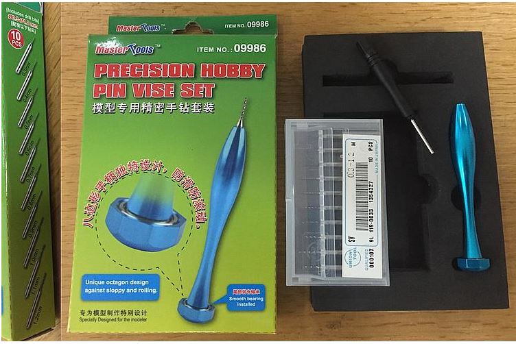Trumpeter 9986 Mini-Handbohrer-Set/Pin Vise Set
