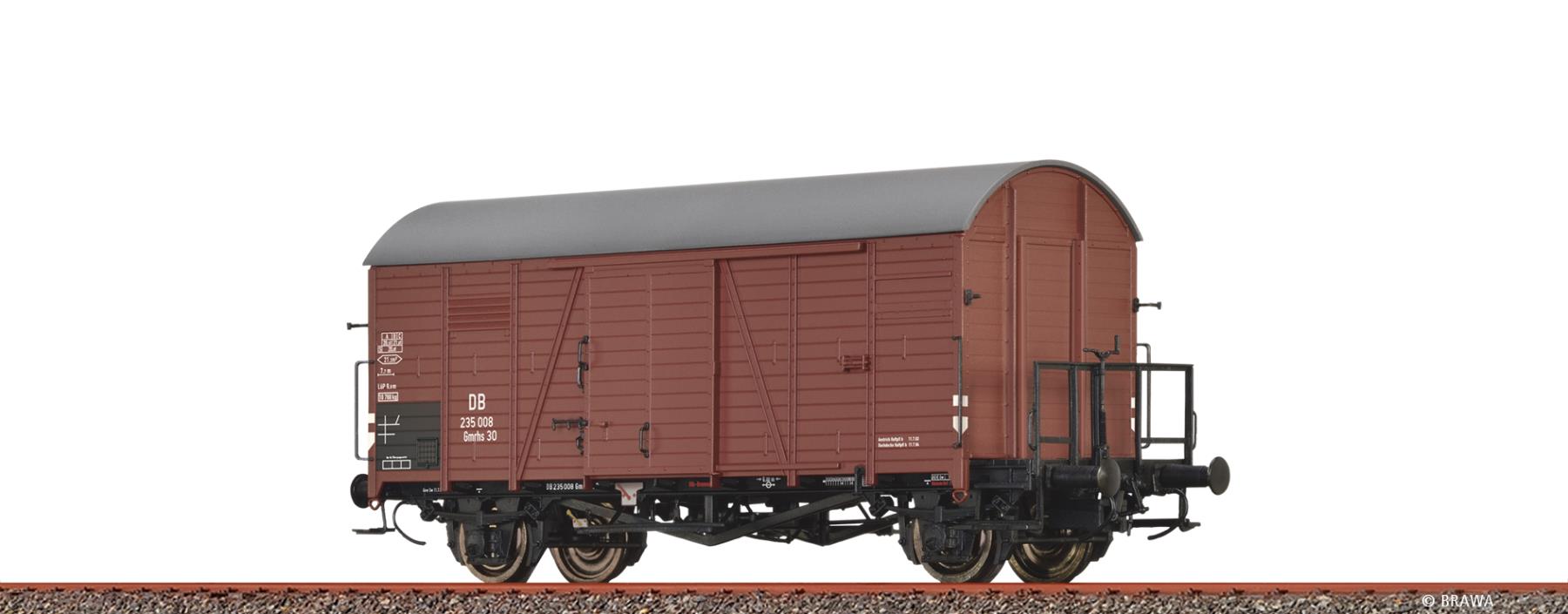 Brawa 50745 Gedeckter Güterwagen Gmrhs30 DB 1:87 Spur H0 DC