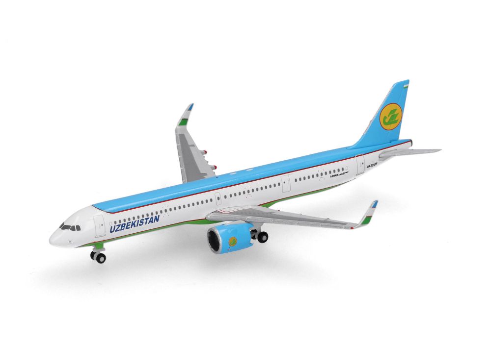 Herpa 539197 Uzbekistan Airways Airbus A321neo – UK32105 1:500
