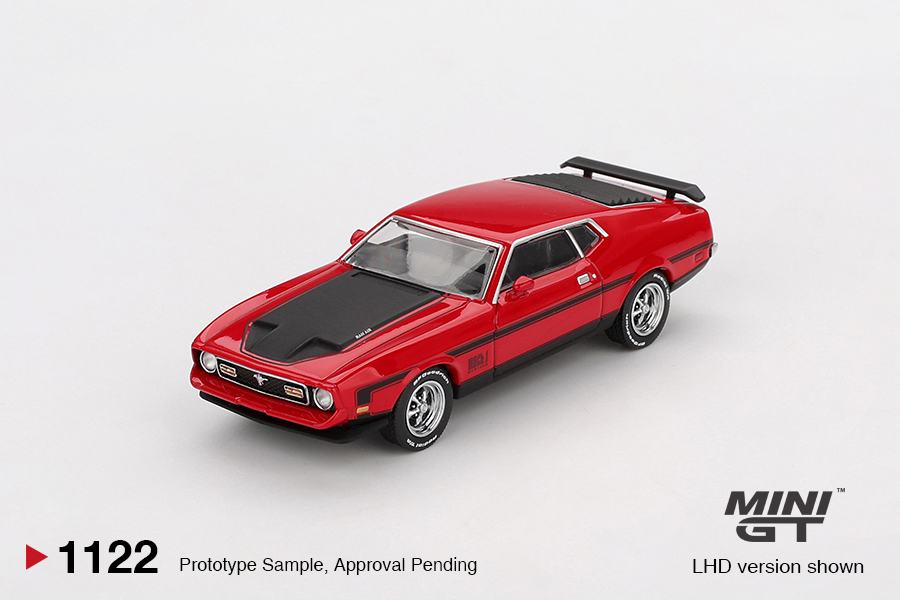 Mini GT 1122 Ford Mustang Mach 1 Race Red 1971 1:64 NEU OVP