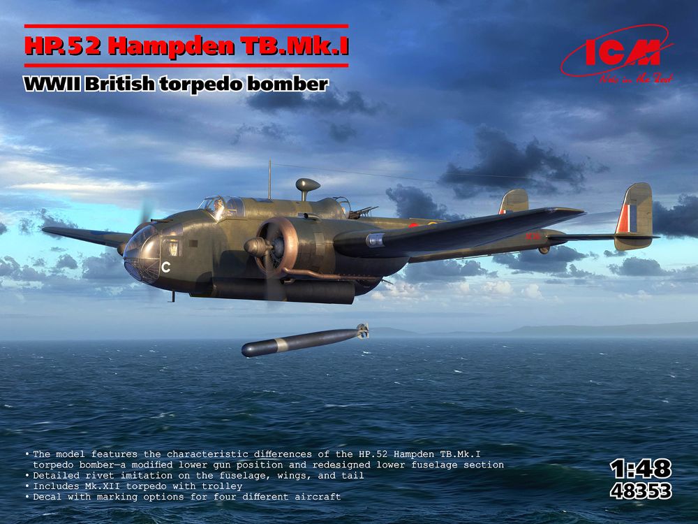 ICM 48353 HP.52 Hampden TB.Mk.I 1:48 Modellbausatz NEU OVP