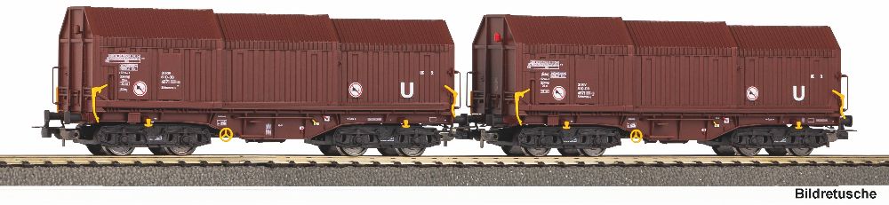 Piko 28337 2er Set Teleskophaubenwagen DB AG V 1:87 Spur H0