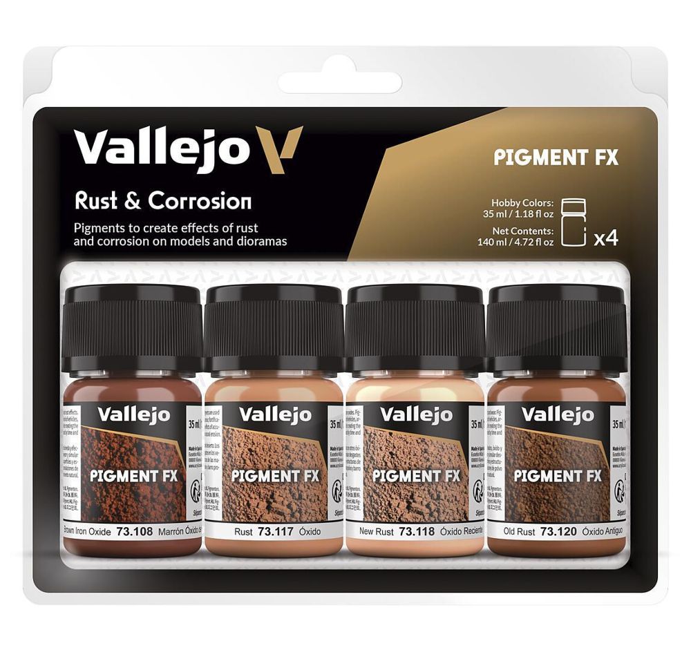 Vallejo 73194 Pigment-Set Rost und Korrosion 4 x 35 ml NEU OVP