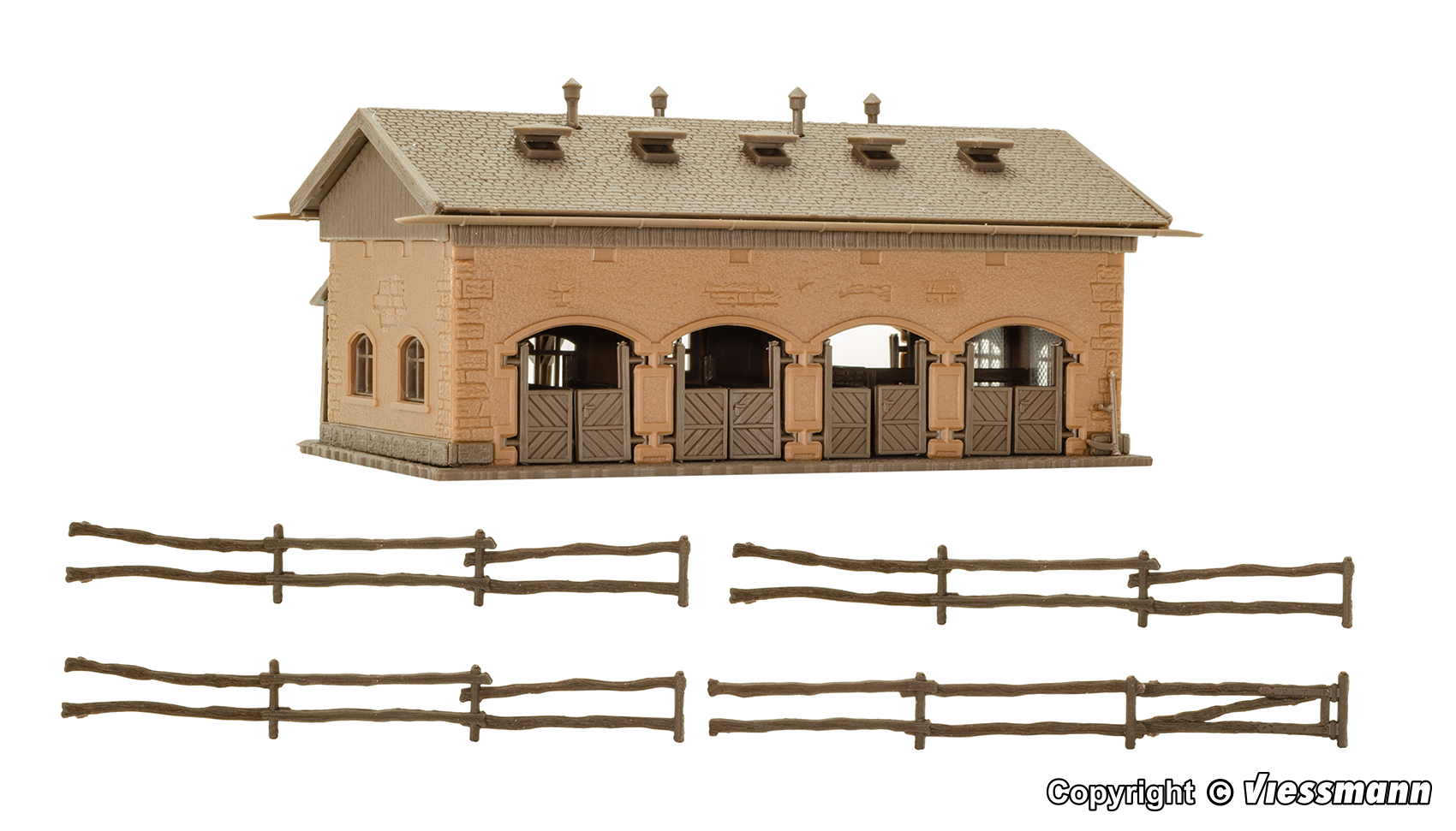 Vollmer 47723 Schweinestall mit Schweinen - Spur N - Bausatz - Neu