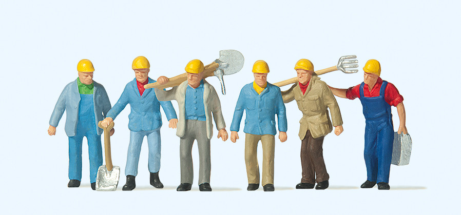 Preiser 10033 Gleisbauarbeiter 1:87 Spur H0 Neu OVP Figuren