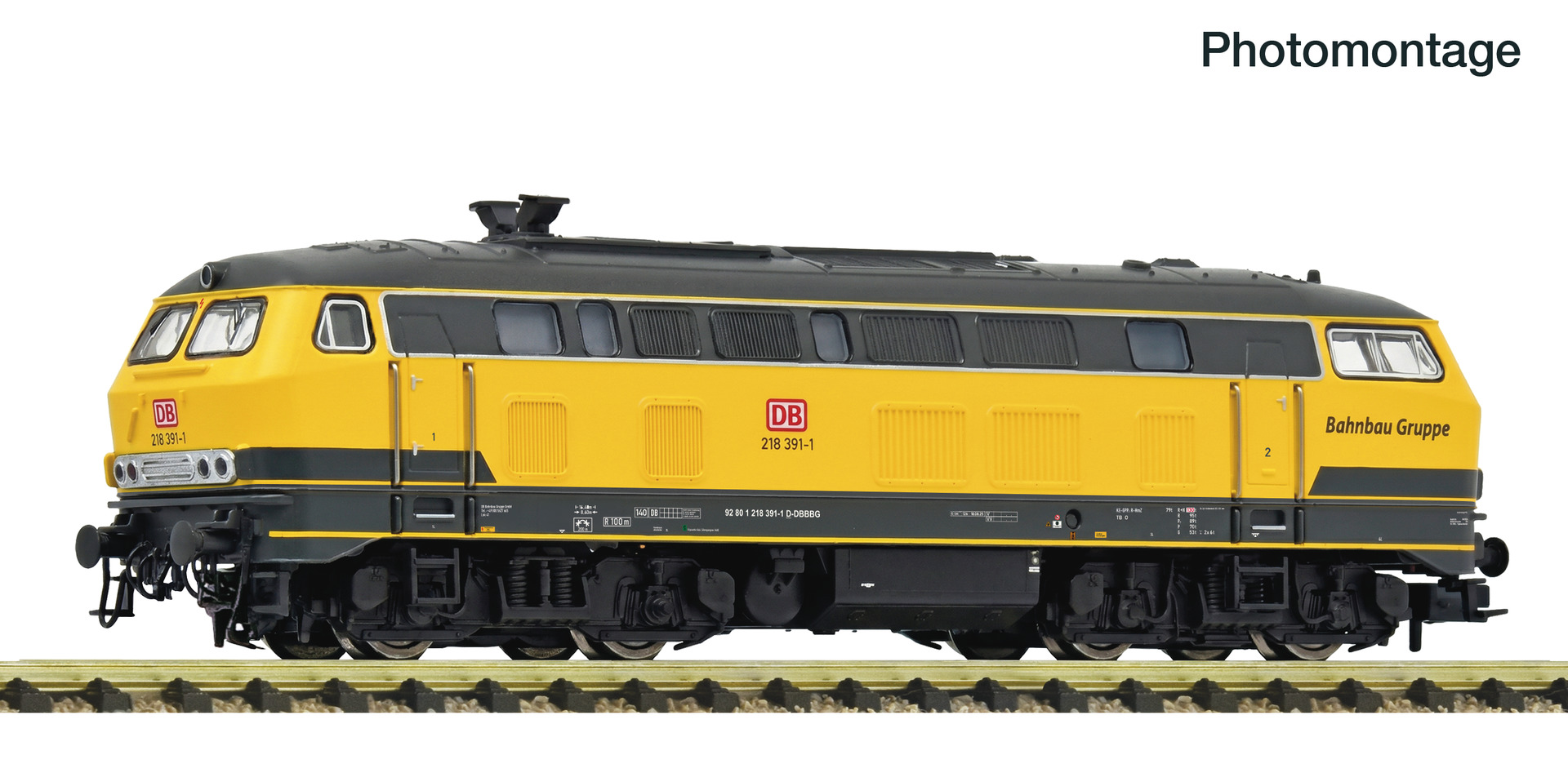 Fleischmann 7370042 Diesellokomotive 218 391-1, DB Bahnbau Gruppe