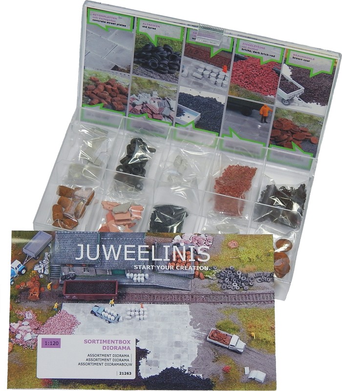 Juweela 21263 Sortimentbox Juweelinis Diorama, 10 Artikel (Miniatur)