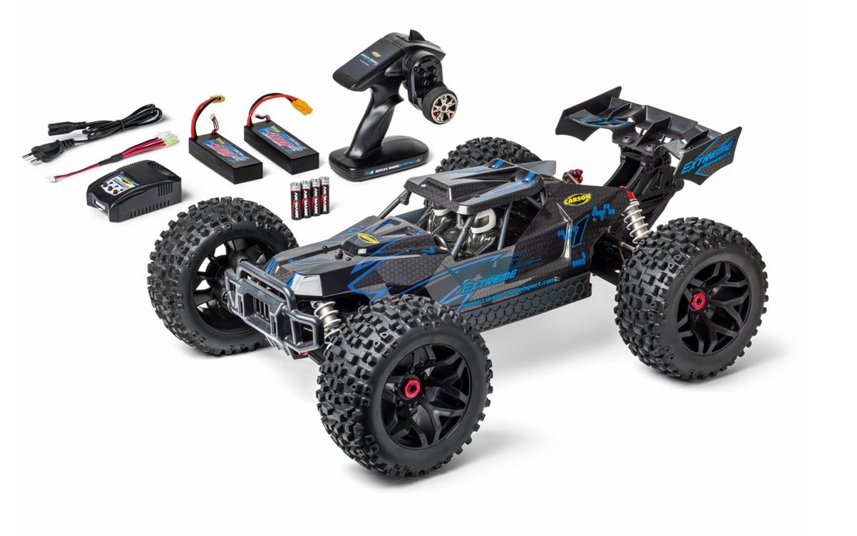 Carson 500409074 Virus Extreme 2.4G 100% RTR blau 1:8 Neu OVP
