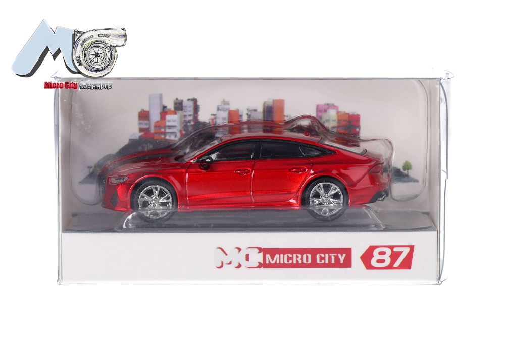Herpa 87MC000085 MicroCity: Audi RS7 rot 1:87 Spur H0 Standmodell NEU