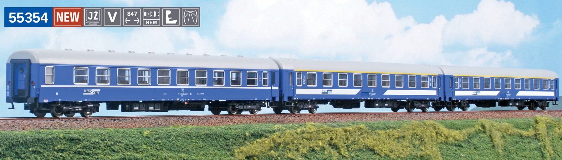 ACME 55354 IC SAVA Belgrad-Ljublijana Set-A 3-teilig 1:87 Spur H0