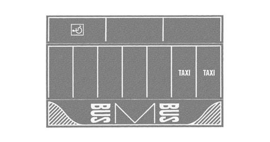 Noch 60720 Parkplatz grau Spur H0 1:87