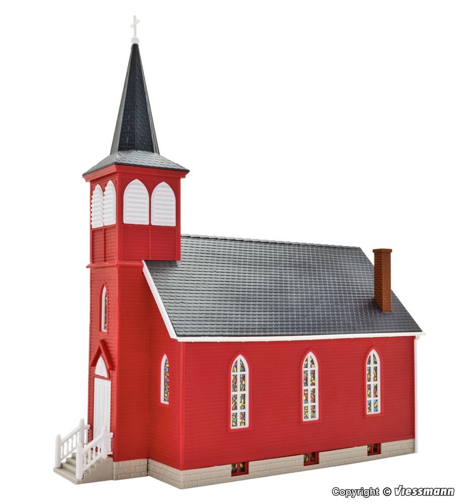 Kibri 38845 Landkirche mit LED-Beleuchtung 1:87 Spur H0 Bausatz