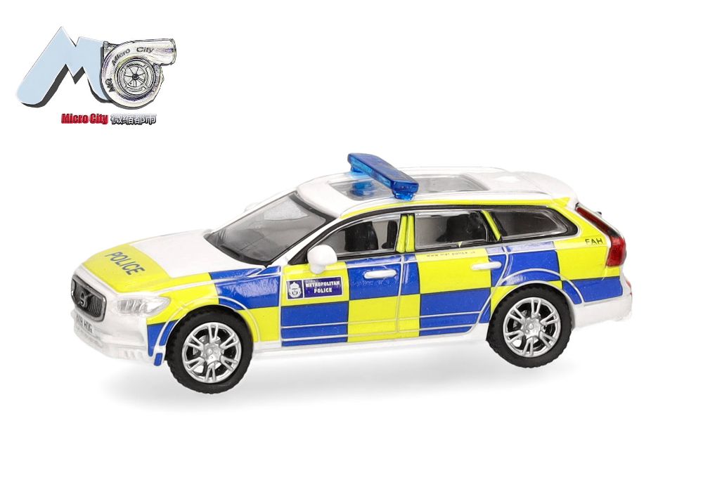 Herpa 87MC000022 MicroCity: Volvo V90 "Police England" (ab 2017) 1:87