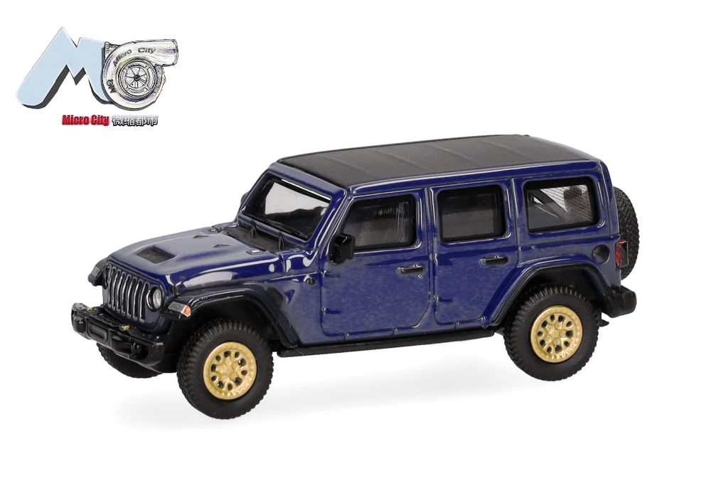 Herpa 87MC000013 MicroCity: Jeep Wrangler blau (ab 2017) 1:87 Spur H0