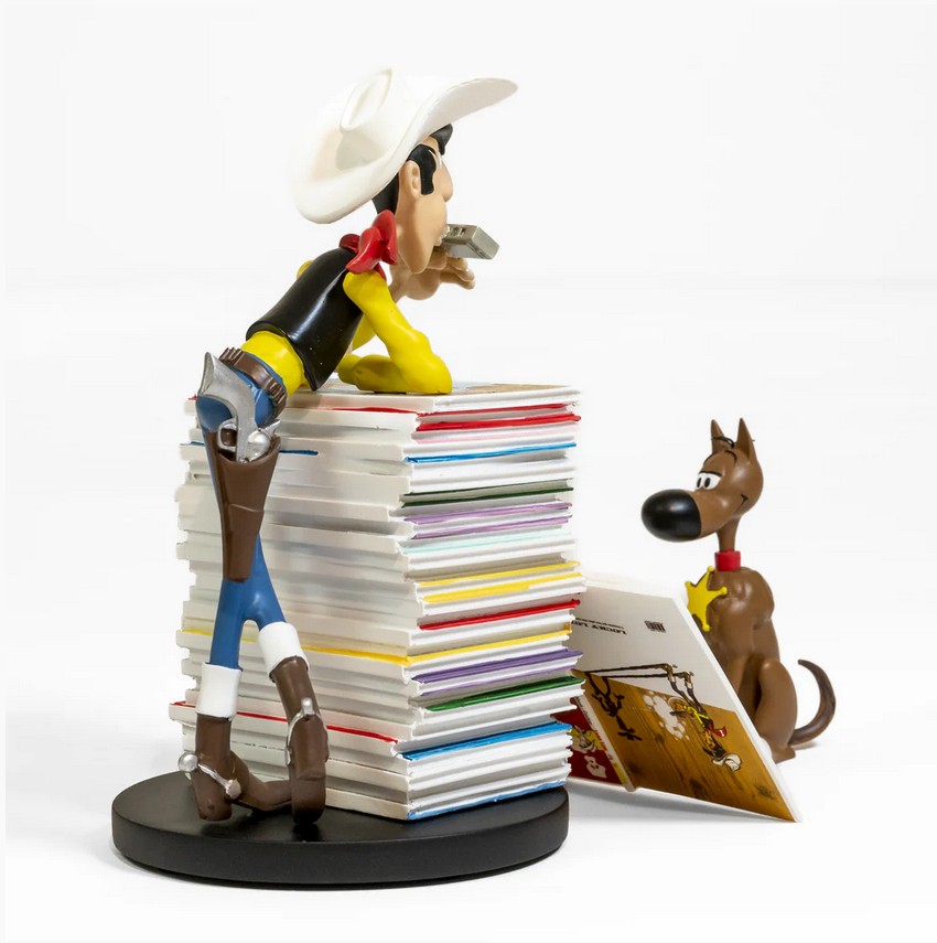 Plastoy 00391 Lucky Luke & Rantanplan Albenstapel 20 cm NEU OVP