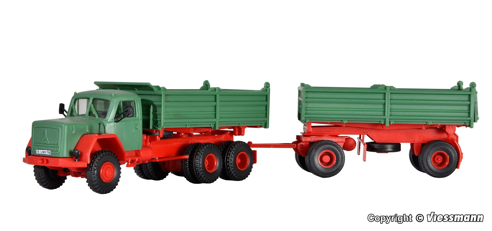 Kibri 14063 MAGIRUS DEUTZ 230 D 26 AK m. Kippanhänger 1:87