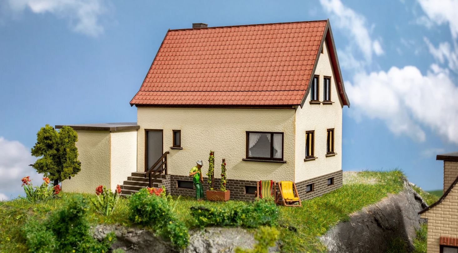 Noch 63606 Siedlungshaus mit Garage 1:160 Spur N Bausatz Neu