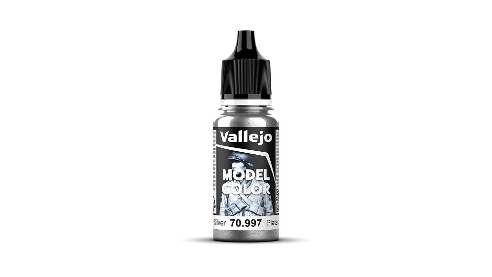 Vallejo 70997 Silber, Metallic, 18 ml Model Color NEU