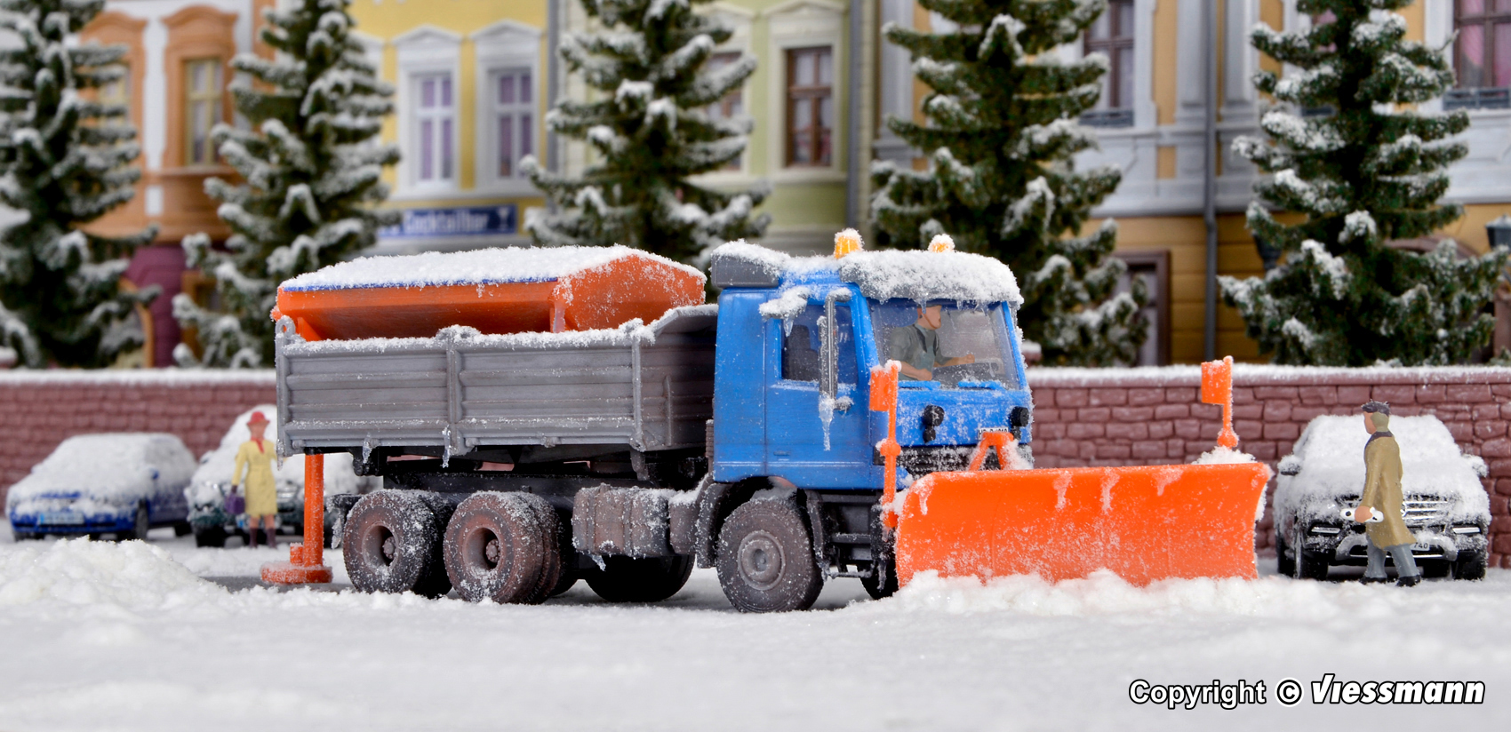 Kibri 15006 MB ACTROS mit Schneepflug und Streugerät 1:87 NEU