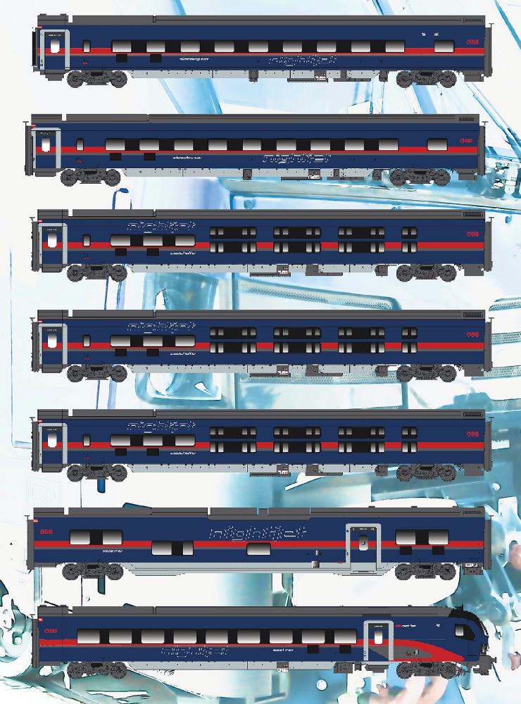 Models World MW2403DC 7er Set Nachtzugwagen DANI ÖBB Nightjet Spur H0
