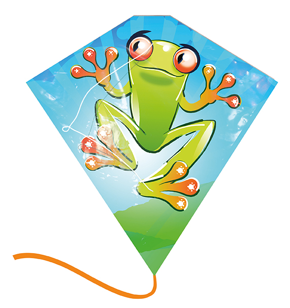 Sunflex 47152 READY TO FLY KITE FROSCH Drache Neu OVP