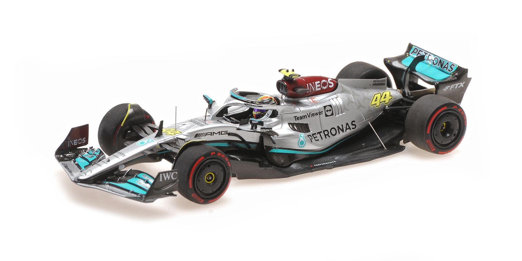 Minichamps 417221344 L. HAMILTON 2ND HUNGARIAN GP 2022 1:43 Spur 0