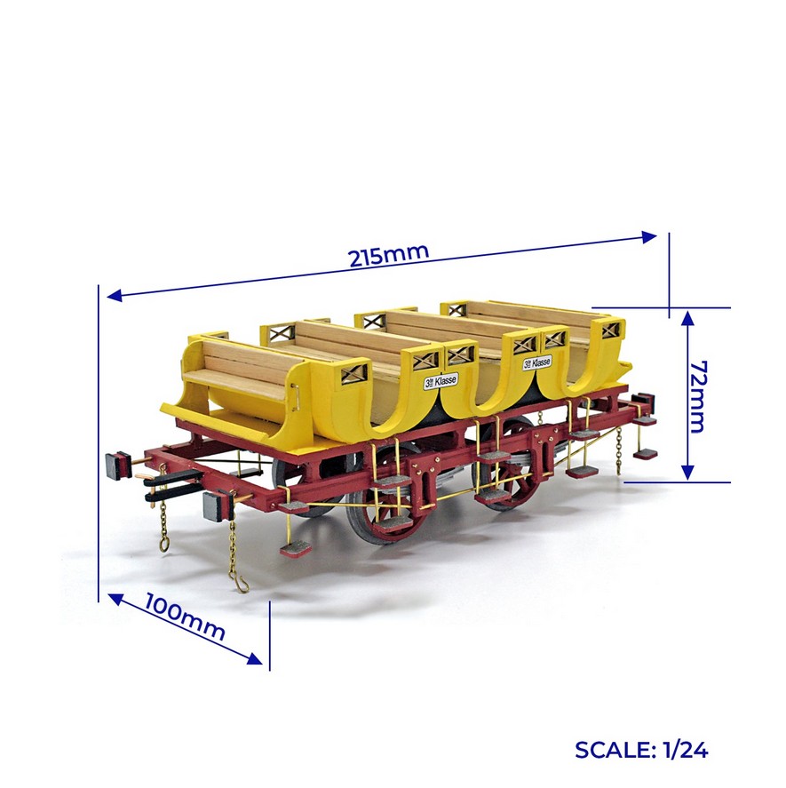 OcCre 56001 Adler Wagenset 1:24 Holzmodellbausatz NEU OVP