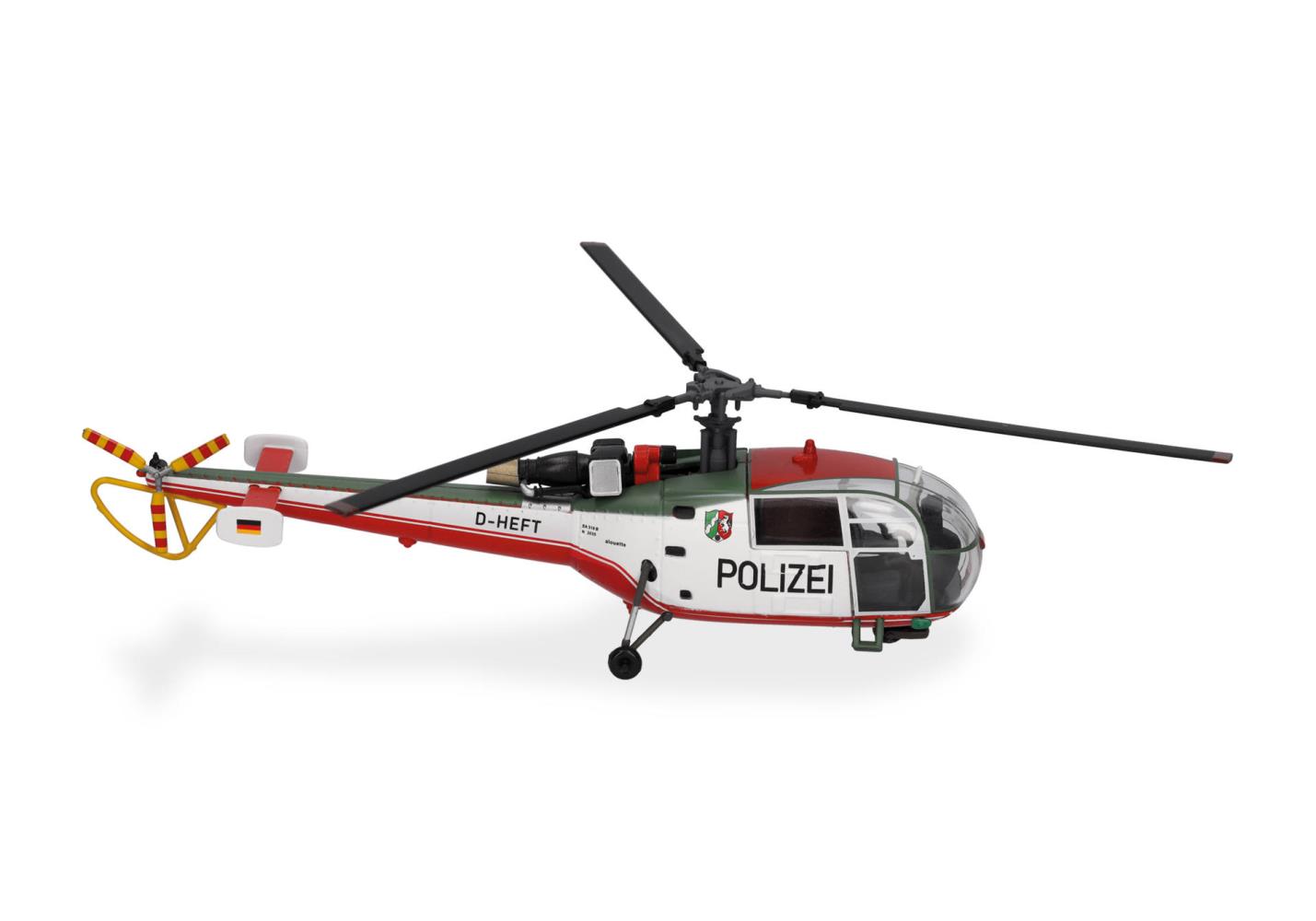Herpa 580762 Polizeifliegerstaffel NRW Sud Aviation SA 31 1:72 Neu