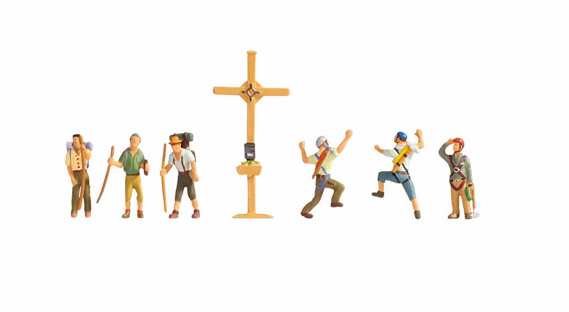 Noch 45874 Bergwanderer mit Gipfelkreuz 1:120 Spur TT NEU OVP