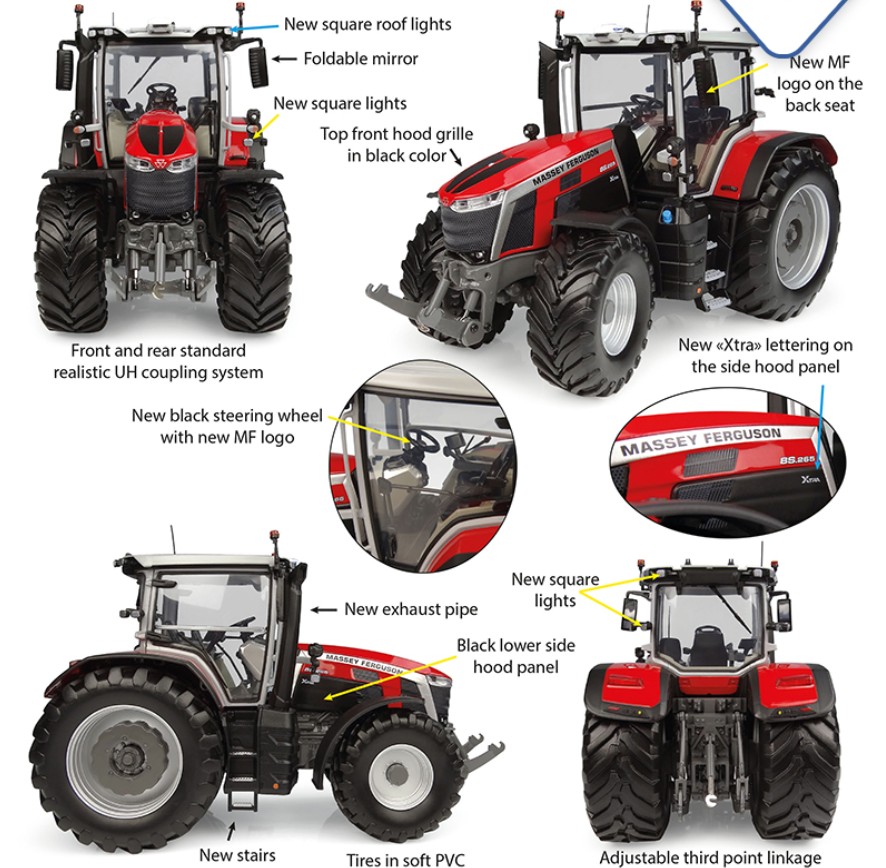 Universal Hobbies UH6817 Massey Ferguson 8S.265 Xtra 1:32 Spur 1 NEU OVP