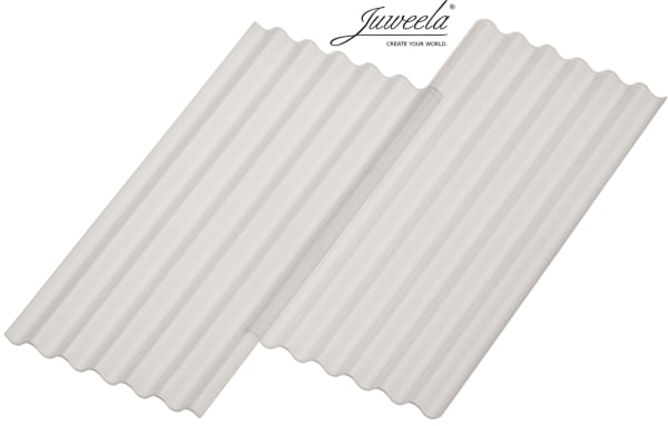 Juweela 23258 Wellplatte "Faserzement" opal, 30x (Miniatur)