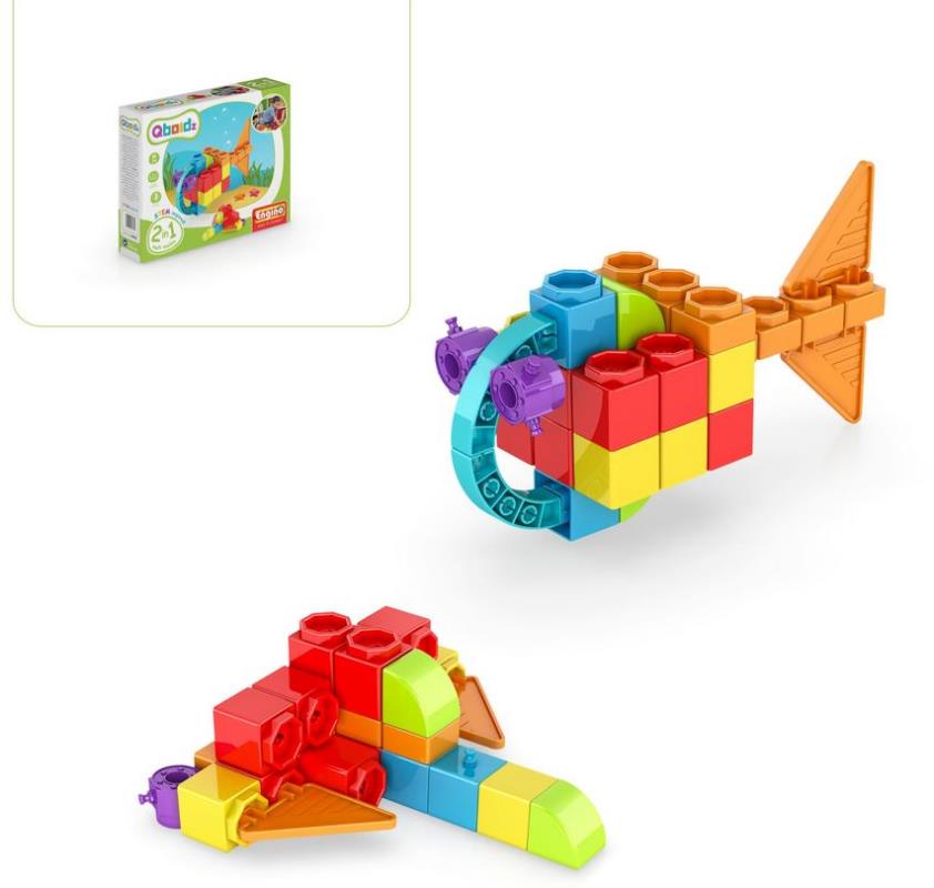 Engino QB02B QBOIDZ 2 in 1 Goldfisch - Bausatz - Neu - OVP